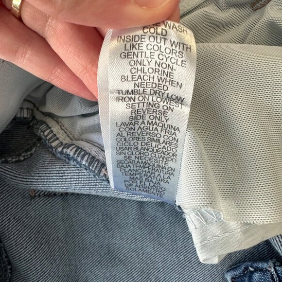 Democracy Womens Absolution Cropped Bootcut Jeans Size 16 Faded Blue Stretch - Picture 8 of 12